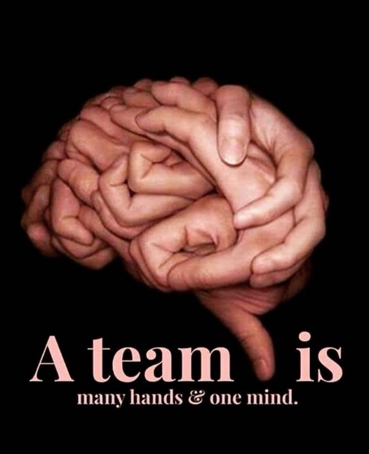 A team is many hands,one mind A team is many hands,one mind